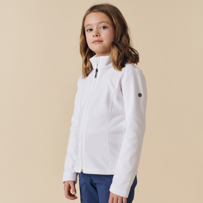 Dievčenská mikina Poivre Blanc W25-RUBY-JRGL MICRO FLEECE  - biela