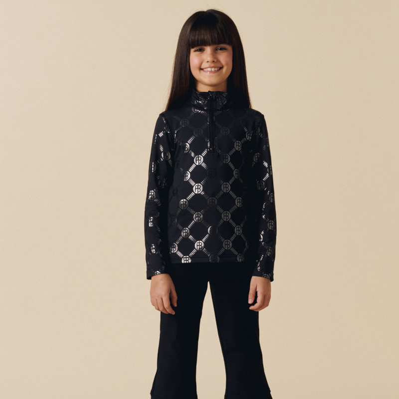 Dívčí mikina Poivre Blanc W25-MIA-JRGL/M BASE LAYER  - černá