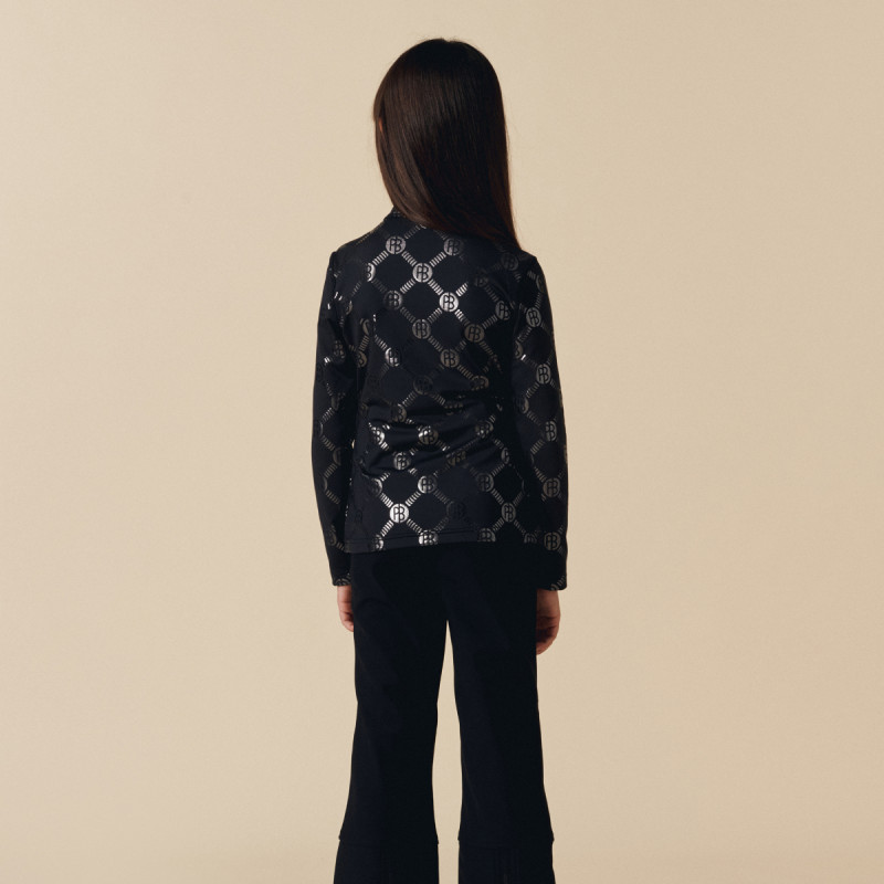 Dívčí mikina Poivre Blanc W25-MIA-JRGL/M BASE LAYER  - černá