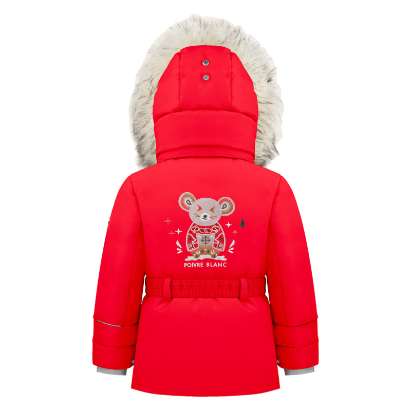 Dievčenská lyžiarská bunda Poivre Blanc W25-JUNE-BBGL/A SYNTHETIC DOWN SKI  - červená