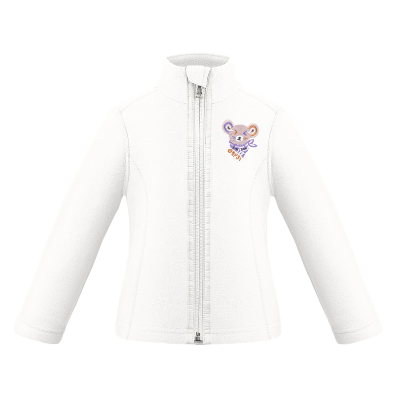 Dívčí mikina Poivre Blanc W25-RUBY-BBGL MICRO FLEECE  - bílá