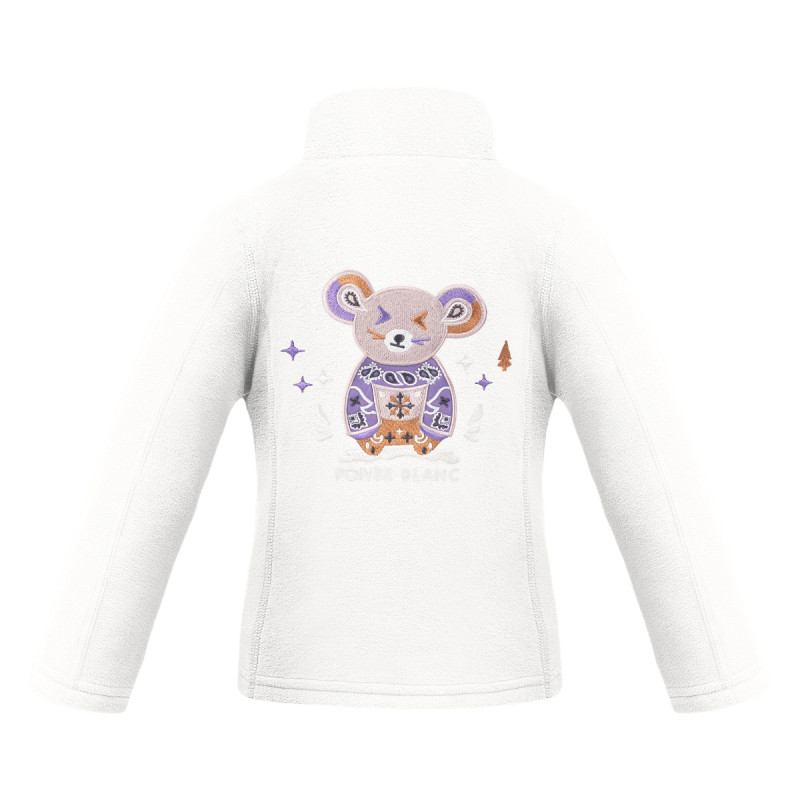 Dívčí mikina Poivre Blanc W25-RUBY-BBGL MICRO FLEECE  - bílá