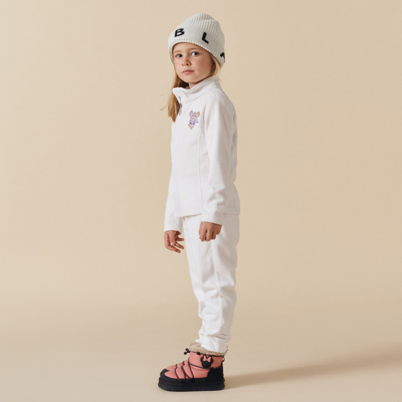 Dívčí mikina Poivre Blanc W25-RUBY-BBGL MICRO FLEECE  - bílá