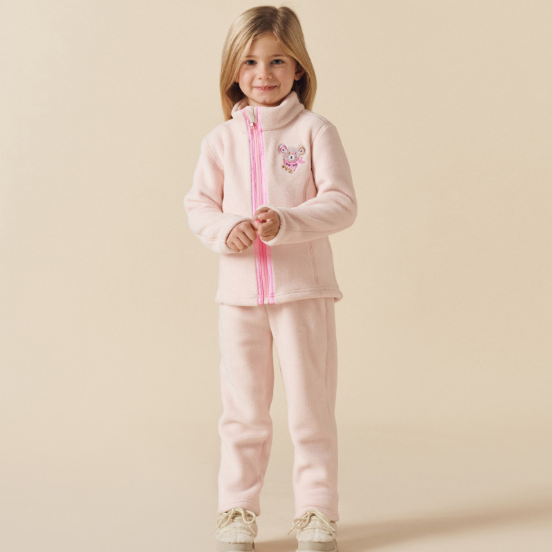 Dievčenská mikina Poivre Blanc W25-RUBY-BBGL MICRO FLEECE  - svetlo ružová