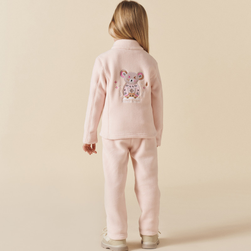Dievčenská mikina Poivre Blanc W25-RUBY-BBGL MICRO FLEECE  - svetlo ružová