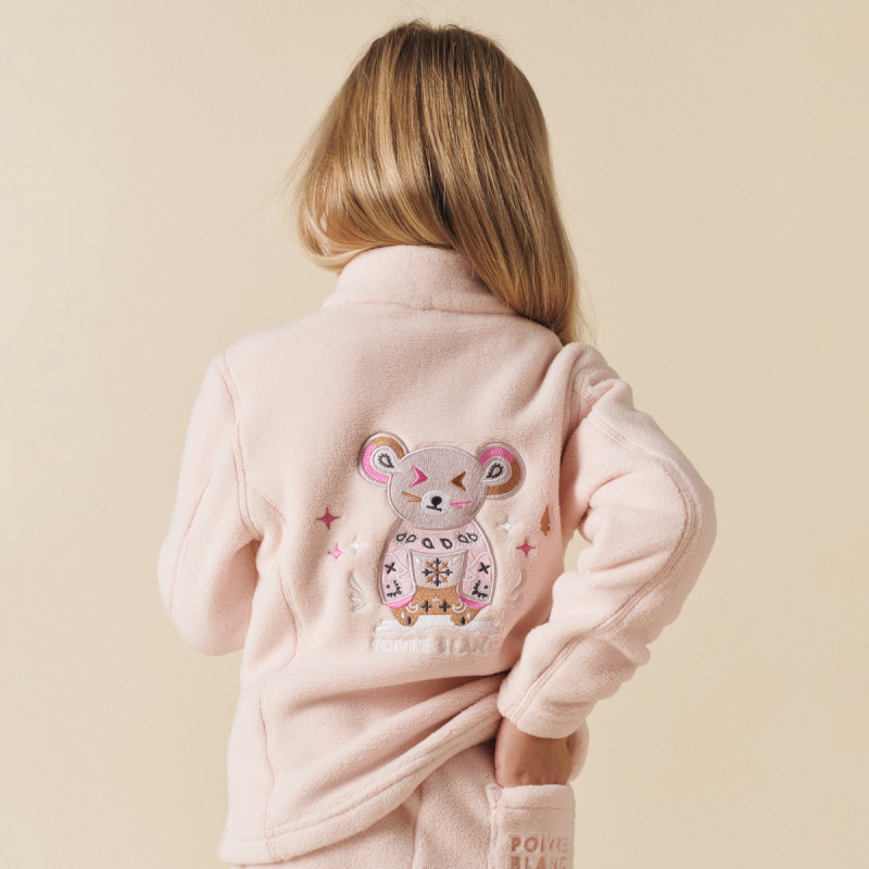 Dievčenská mikina Poivre Blanc W25-RUBY-BBGL MICRO FLEECE  - svetlo ružová