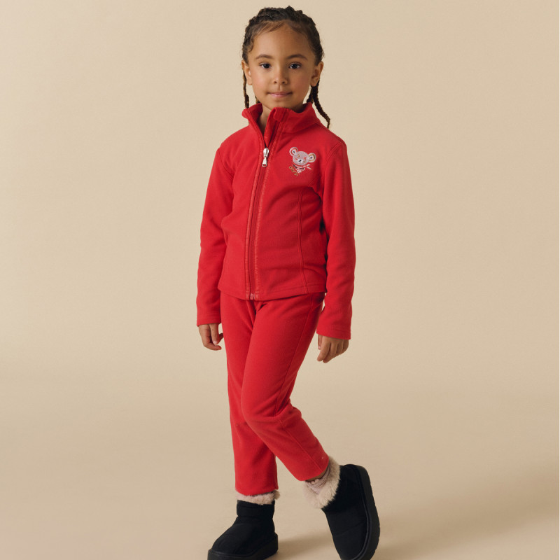 Dievčenská mikina Poivre Blanc W25-RUBY-BBGL MICRO FLEECE  - červená