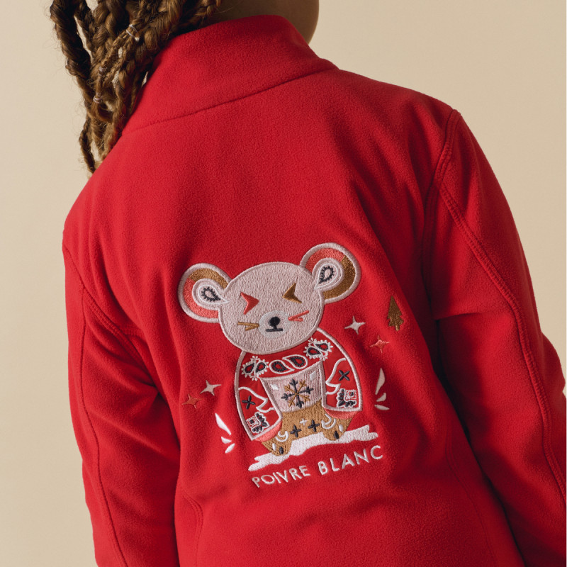 Dievčenská mikina Poivre Blanc W25-RUBY-BBGL MICRO FLEECE  - červená