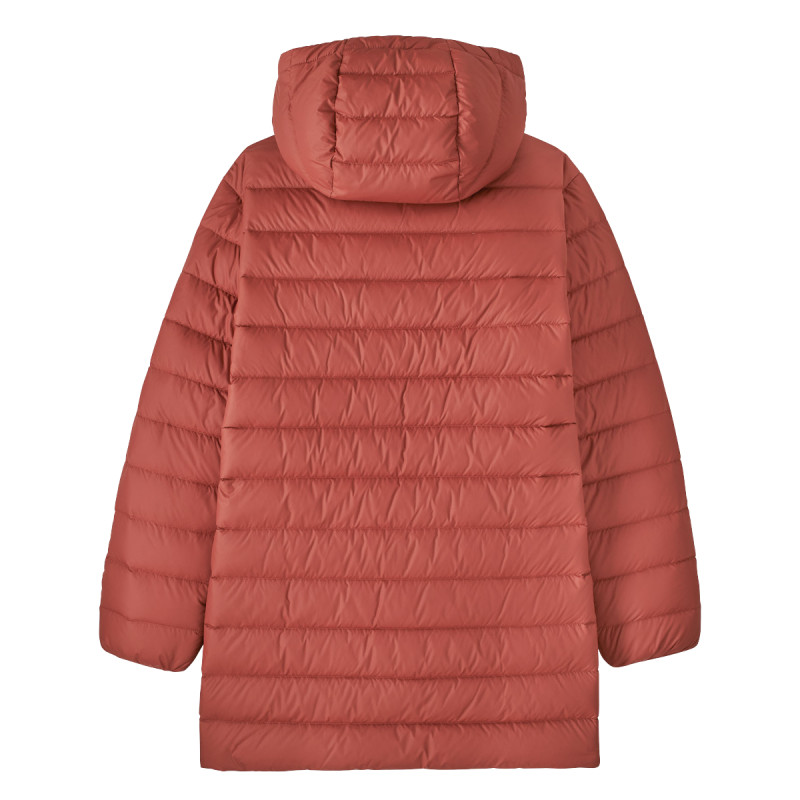 Dětský kabát Patagonia DOWN SWEATER PARKA  - tmavě červená