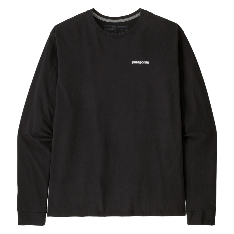 Pánske tričko Patagonia LONG-SLEEVED P-6 LOGO RESPONSIBILI-TEE  - čierna