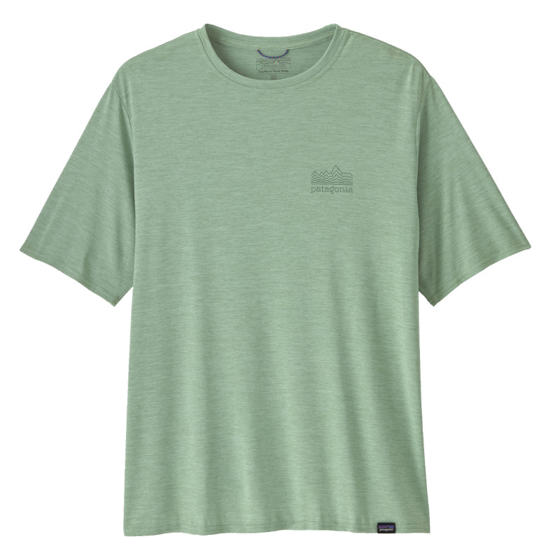 Pánske funkčné tričko Patagonia CAPILENE COOL DAILY GRAPHIC SHIRT  - svetlo zelená