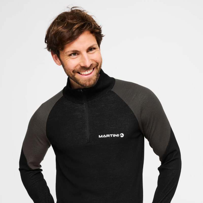 Pánské funkční tričko Martini Sportswear HORIZON HALFZIP  - černá