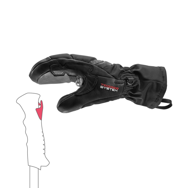 Dámske lyžiarské rukavice Leki GRIFFIN BASE 3D MITT  - čierna