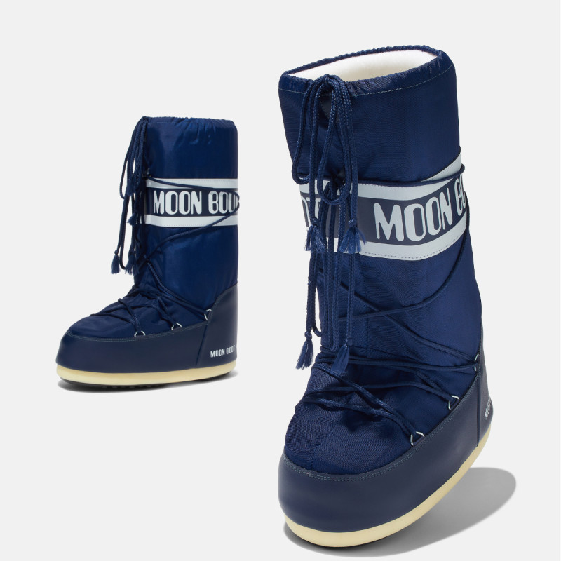 Dívčí sněhule Moon Boot ICON NYLON JR  - tmavě modrá