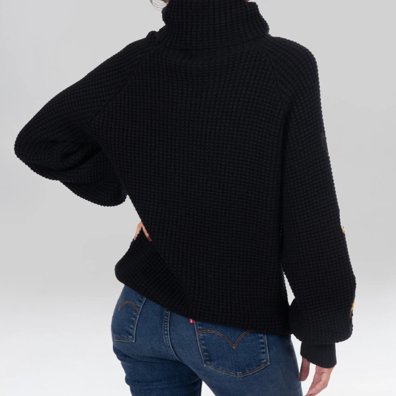 Dámsky sveter Duvillard STARS2  - čierna