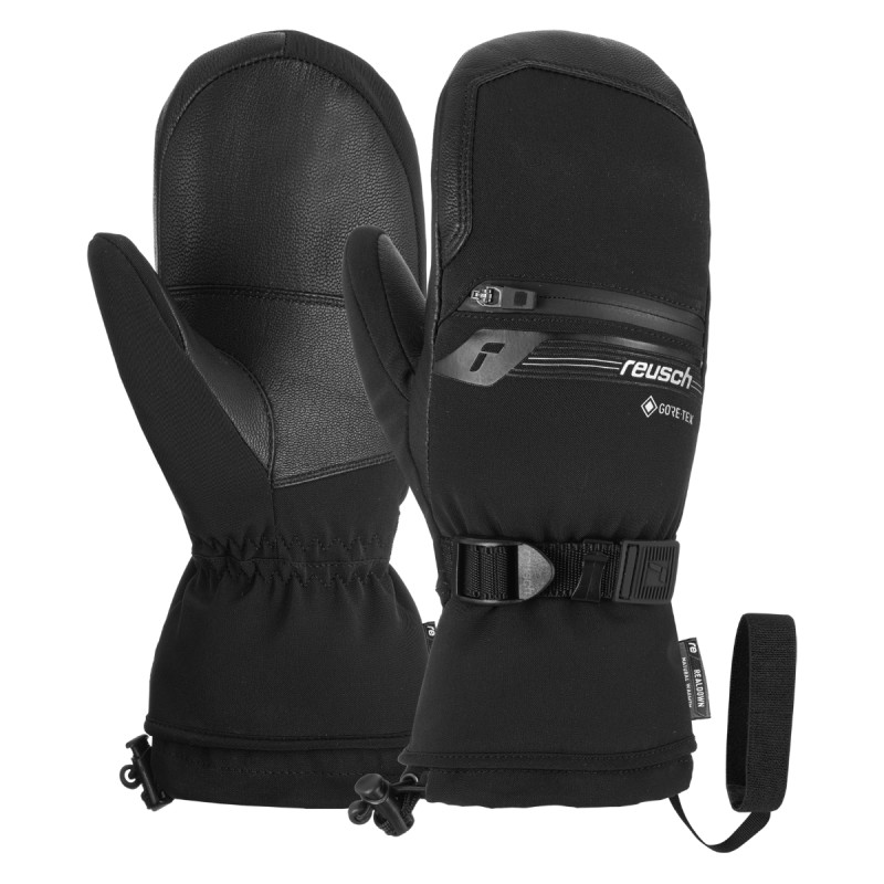 Detské lyžiarské rukavice Reusch DOWN SPIRIT GORE-TEX JUNIOR MITTEN  - čierna