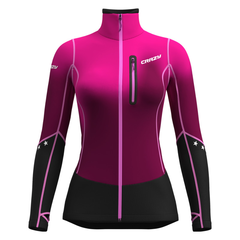 Dámska mikina Crazy OXYGEN  - tmavo ružová