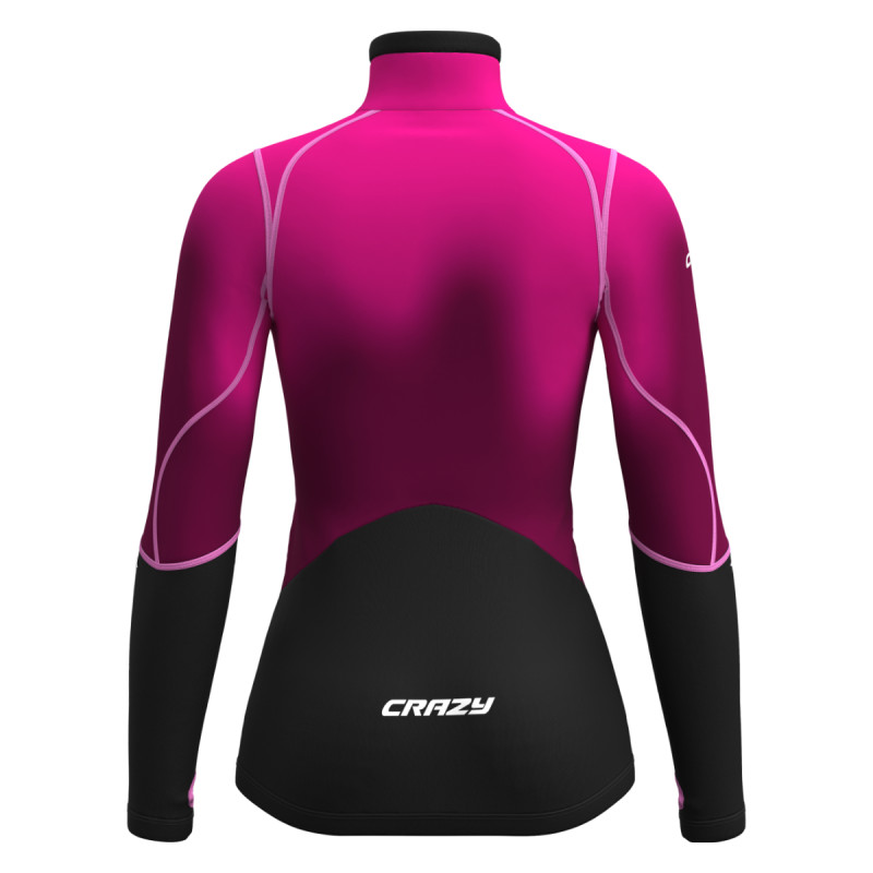 Dámska mikina Crazy OXYGEN  - tmavo ružová