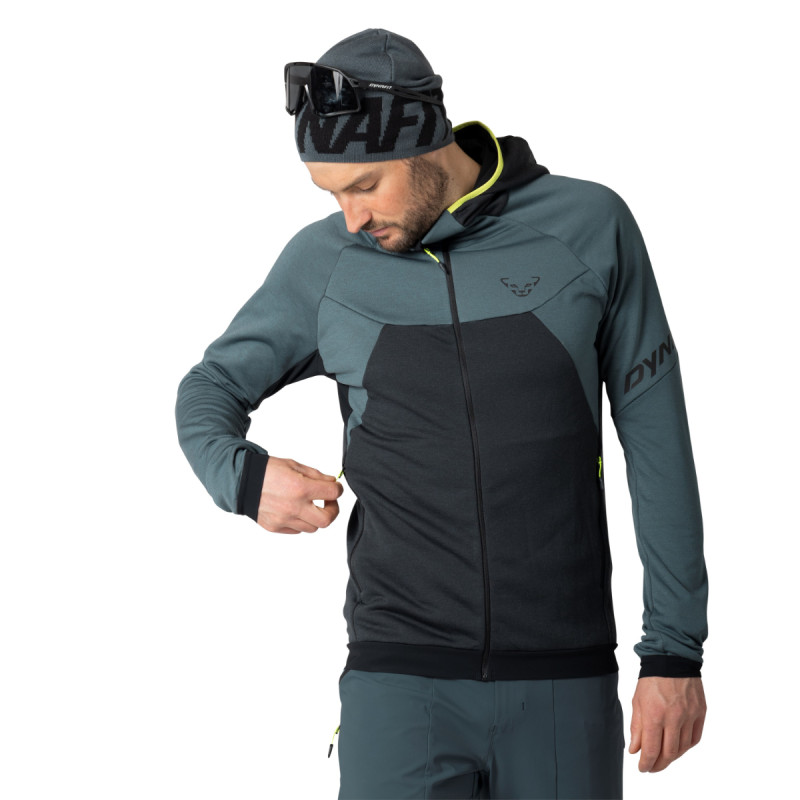 Pánska mikina Dynafit TOUR WOOL THERMAL HOODED JACKET  - čierna