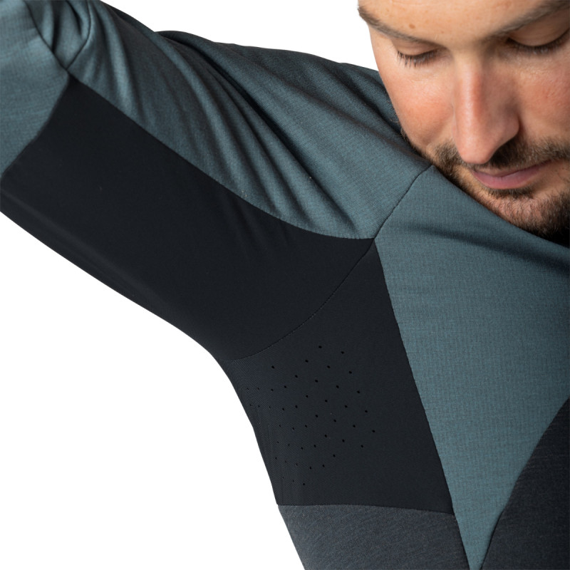 Pánska mikina Dynafit TOUR WOOL THERMAL HOODED JACKET  - čierna