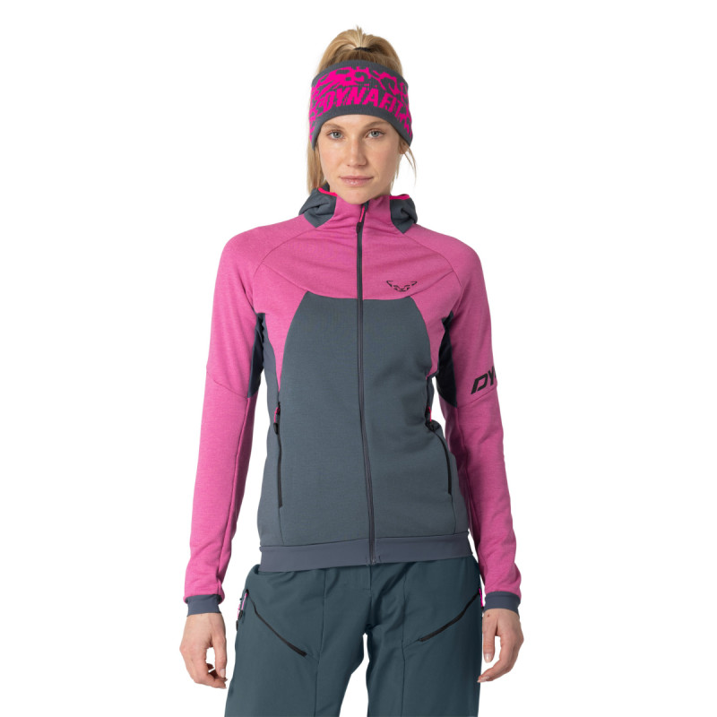 Dámská mikina Dynafit TOUR WOOL THERMAL HOODED JACKET  - tmavě šedá