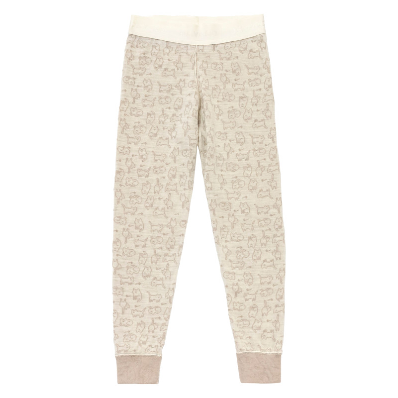 Dětské funkční kalhoty Devold DUO ACTIVE MERINO  - bílá