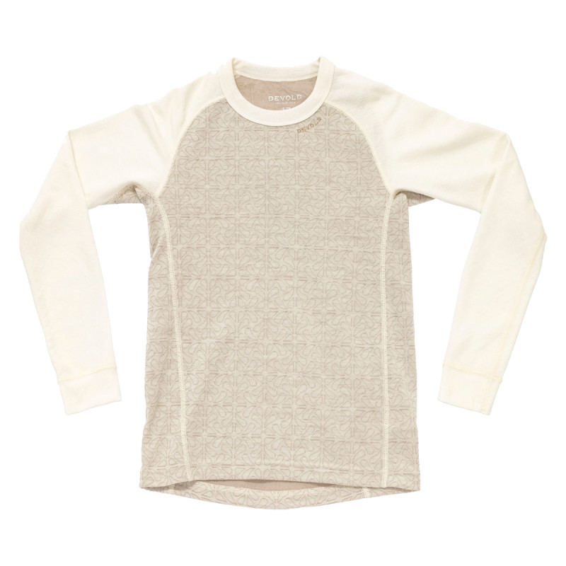 Dětské funkční tričko Devold DUO ACTIVE JUNIOR  - béžová