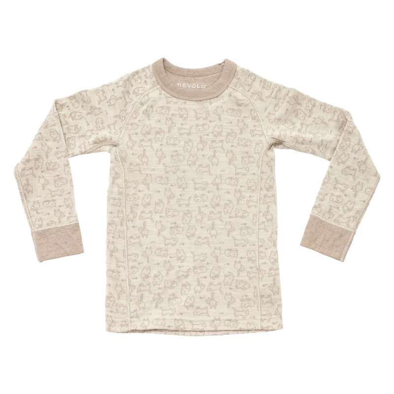 Dětské funkční tričko Devold DUO ACTIVE MERINO  - bílá