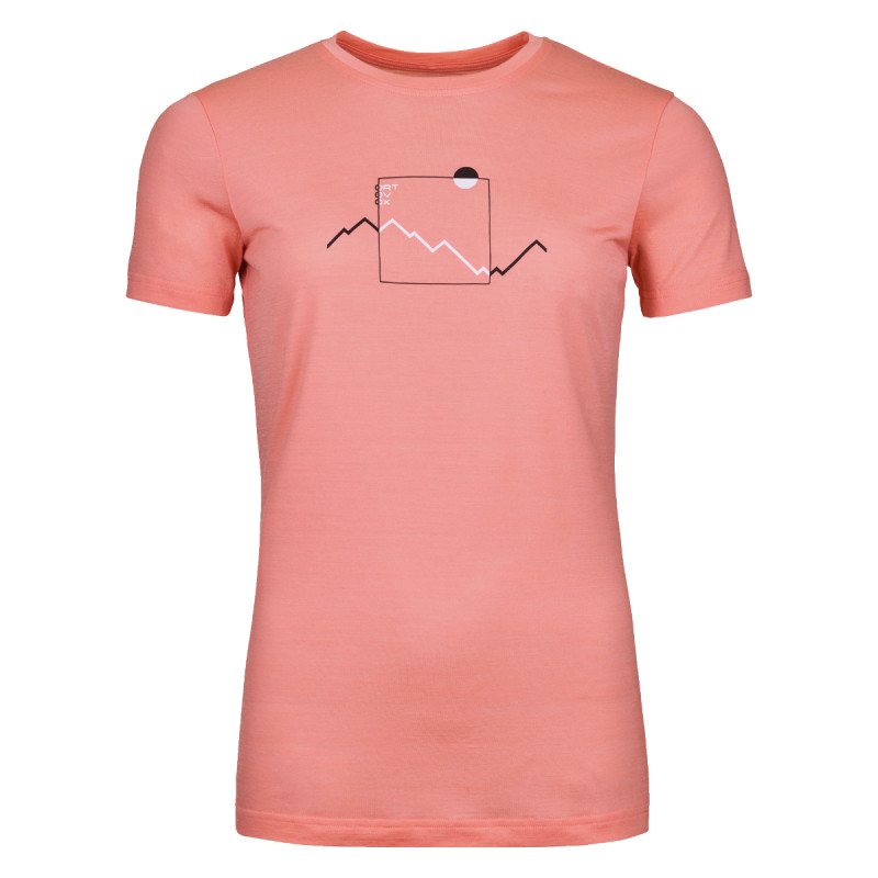 Dámské funkční tričko Ortovox 150 COOL PEAK FOCUS TS  - světle růžová