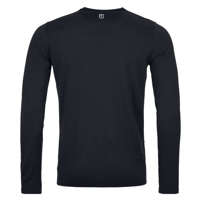 Pánske funkčné tričko Ortovox 185 MERINO MTN CUTOUT LS  - čierna