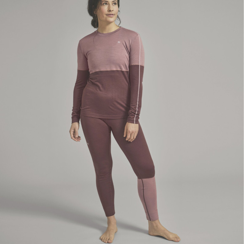 Dámské funkční kalhoty Ortovox 185 ROCK'N'WOOL LONG PANTS  - vínová