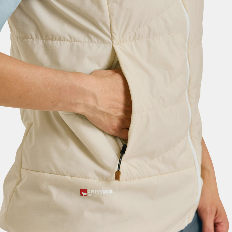 Dámská vesta Ortovox SWISSWOOL PIZ DUAN VEST  - béžová