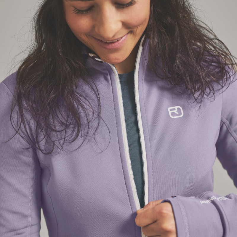 Dámska mikina Ortovox FLEECE HOODY  - béžová