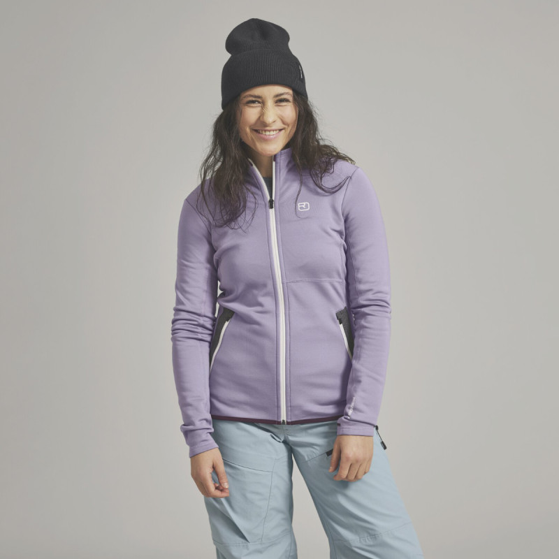 Dámská mikina Ortovox FLEECE JACKET  - světle fialová