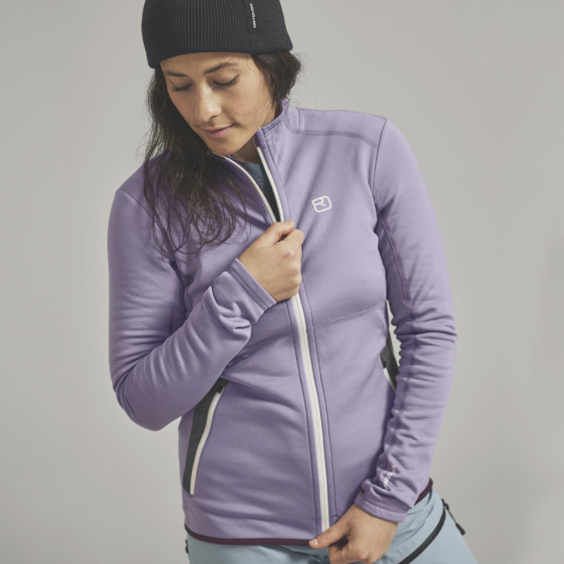Dámská mikina Ortovox FLEECE JACKET  - světle fialová