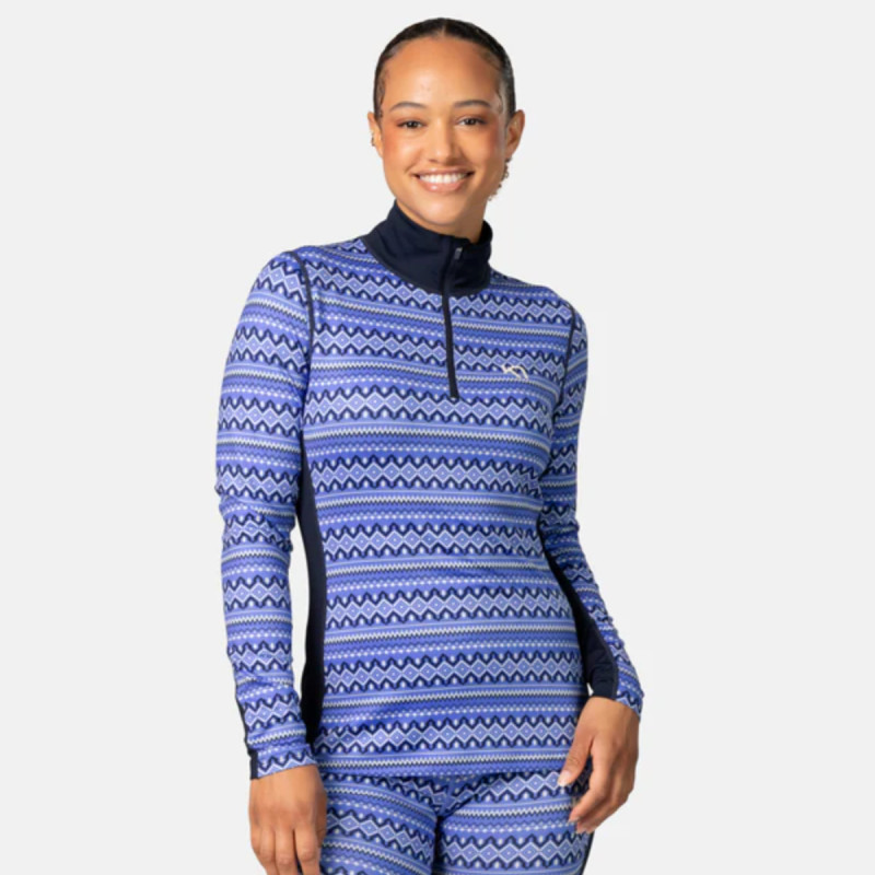 Dámske funkčné tričko Kari Traa LILJA H/Z  - tmavo modrá