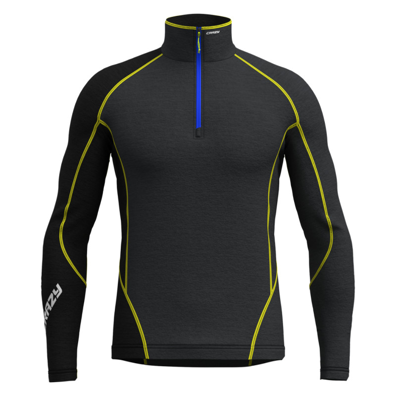 Pánské funkční tričko Crazy FAHRENHEIT ZIP  - tmavě šedá