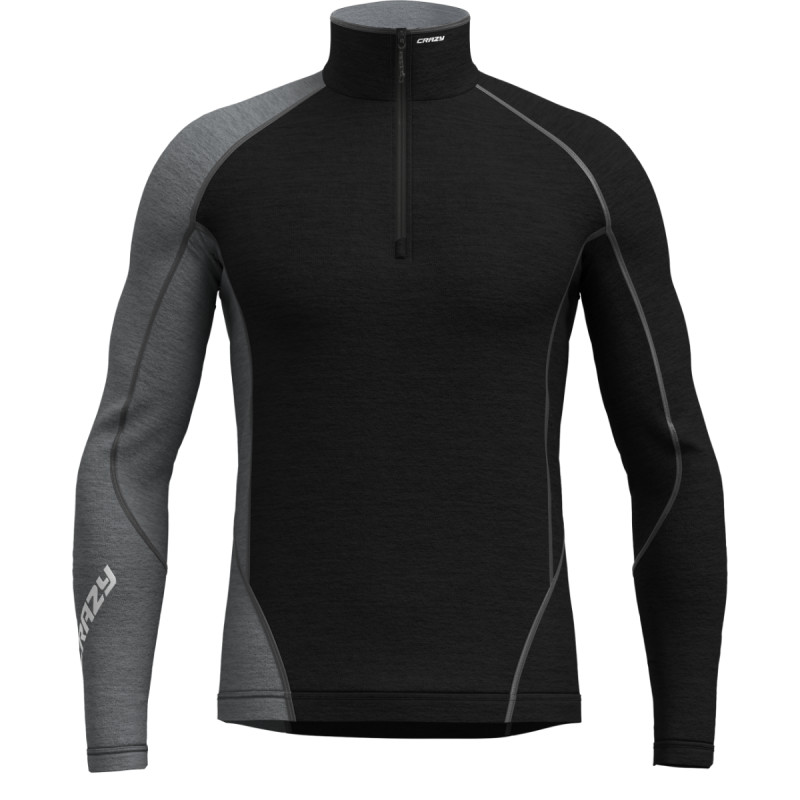 Pánské funkční tričko Crazy FAHRENHEIT ZIP  - černá
