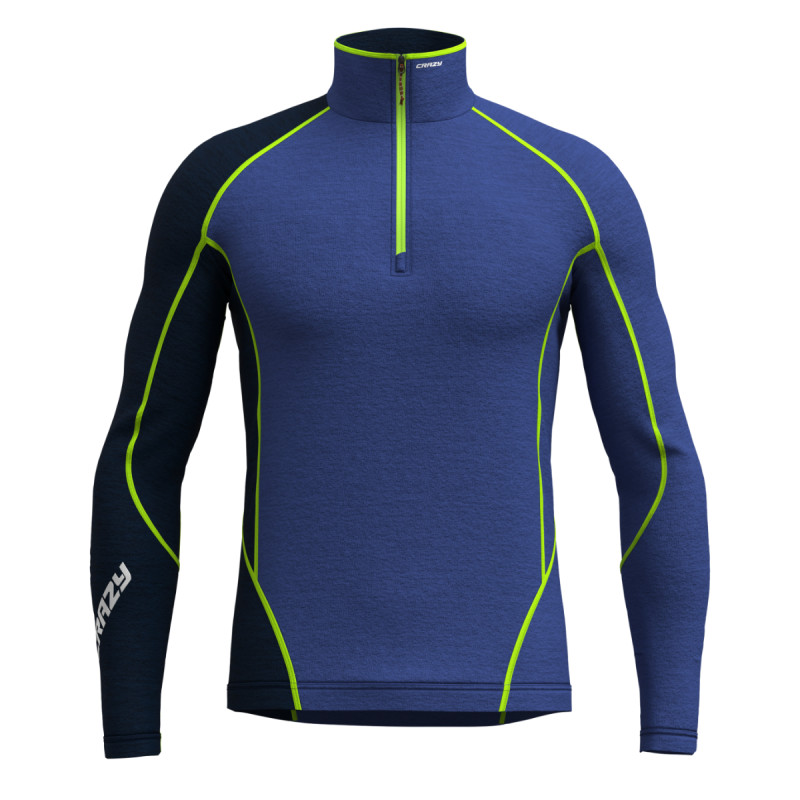 Pánské funkční tričko Crazy FAHRENHEIT ZIP  - modrá