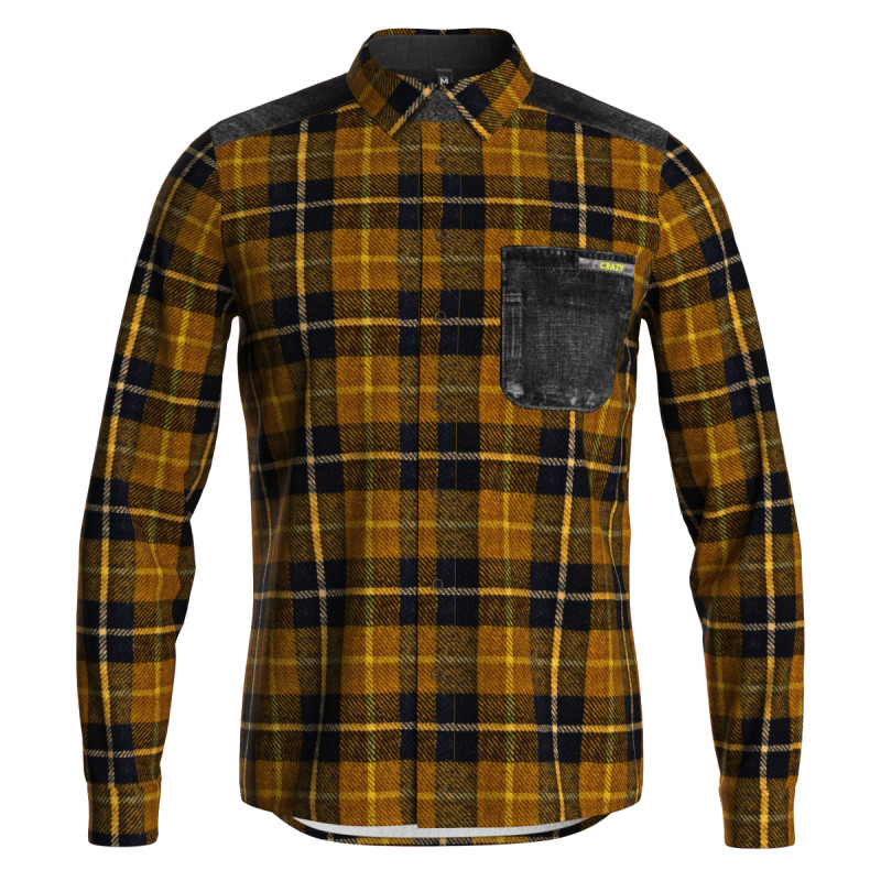 Pánská košile Crazy SHIRT LUMBERJACK  - žlutá