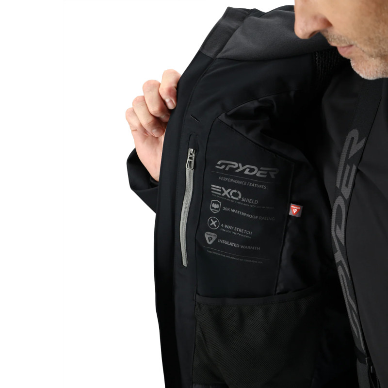 Pánska lyžiarská bunda Spyder LEADER  - čierna