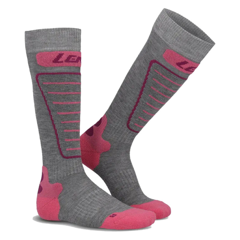 Dievčenské lyžiarské ponožky Lenz SKIING KIDS 2.0  - ružová