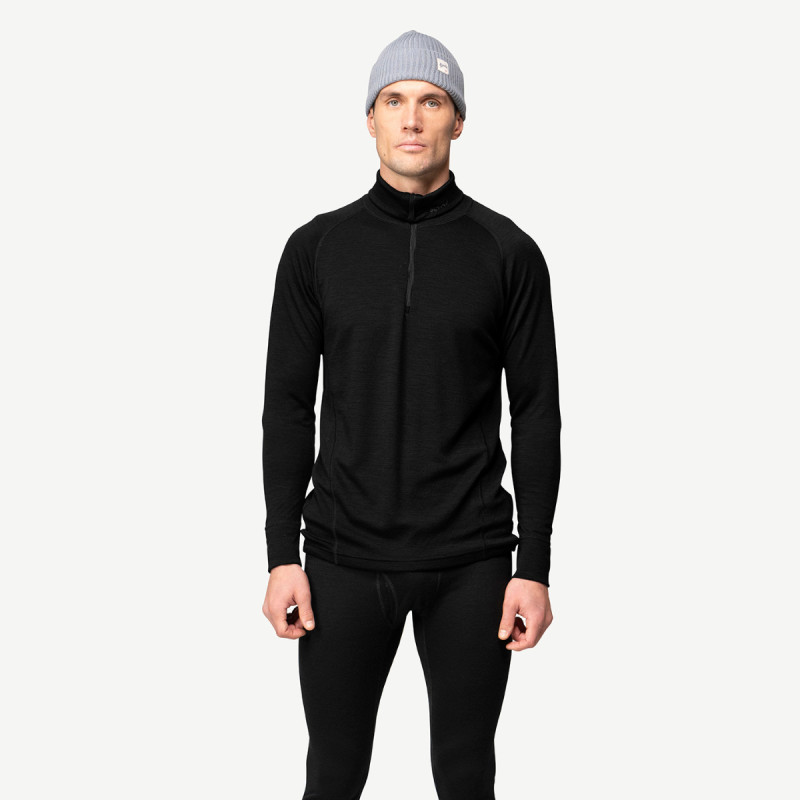 Pánske funkčné tričko Devold DUO ACTIVE SHIRT NECK  - čierna