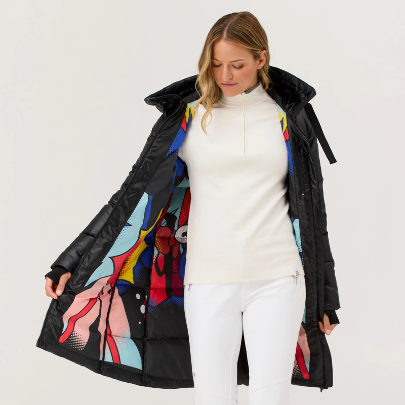 Dámsky kabát Krimson Klover COMPASS JACKET LONG  - čierna