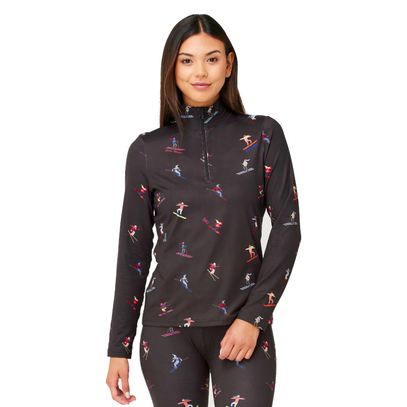 Dámska mikina Krimson Klover MULTI SKIERS  - čierna