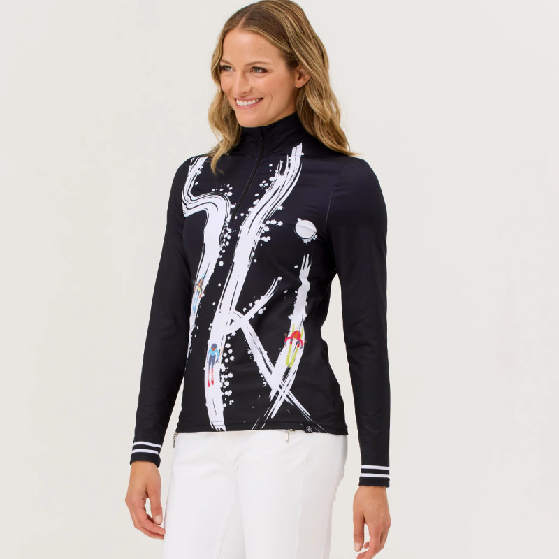 Dámska mikina Krimson Klover ARIEL SKI TOP  - čierna