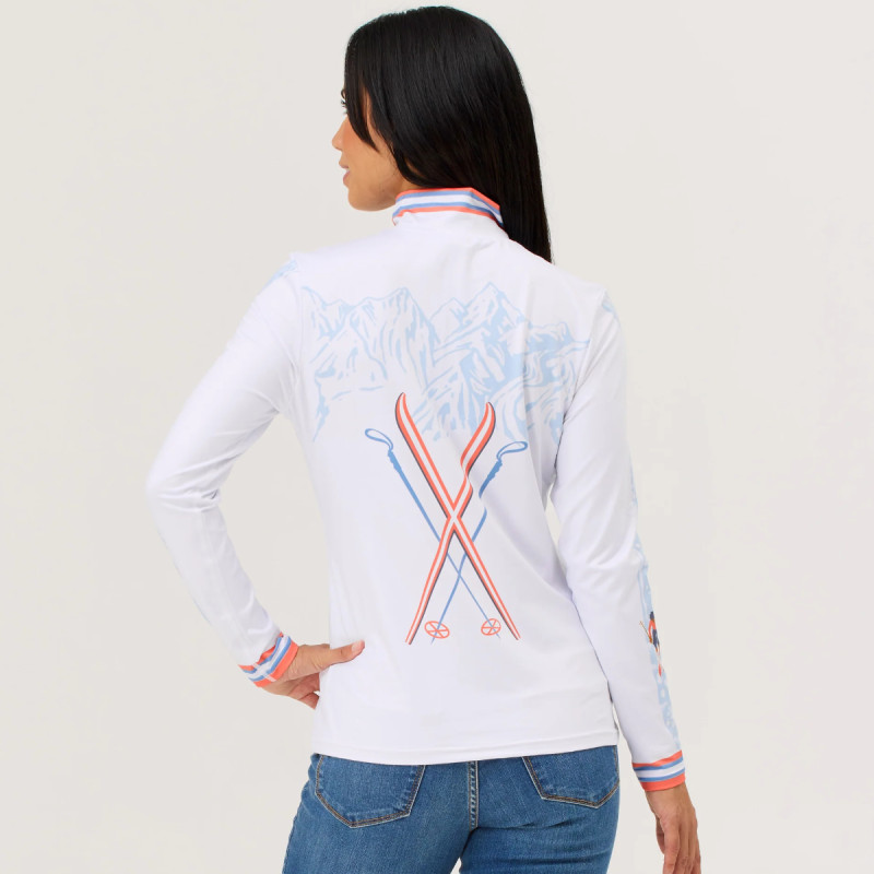 Dámska mikina Krimson Klover ARIEL SKI TOP  - biela