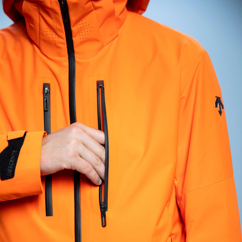 Pánská lyžařská bunda Descente STREAM  - oranžová