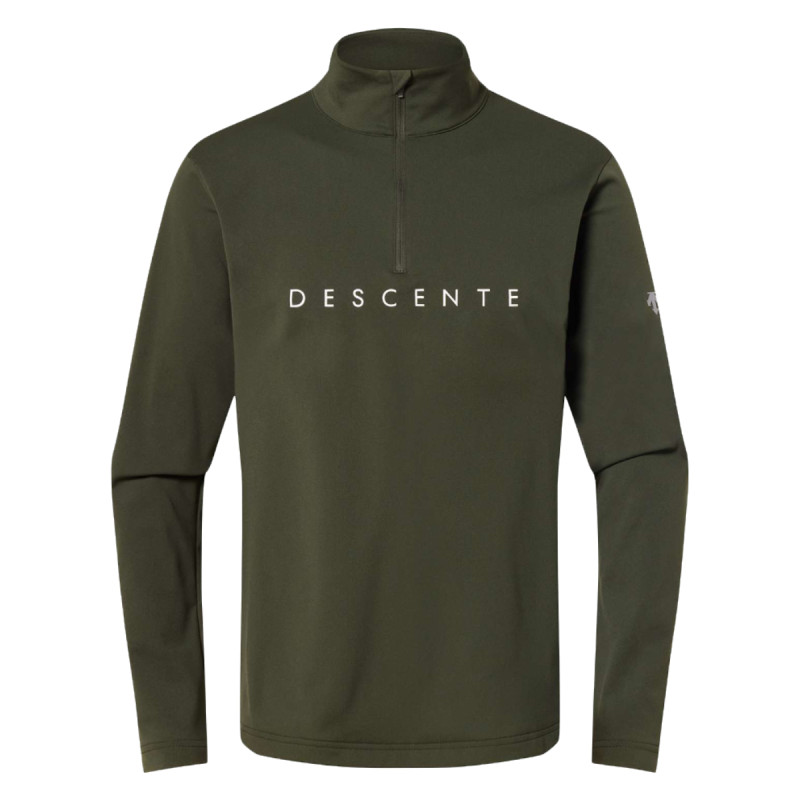 Pánska lyžiarská mikina Descente T-NECK CHEST LOGO  - khaki