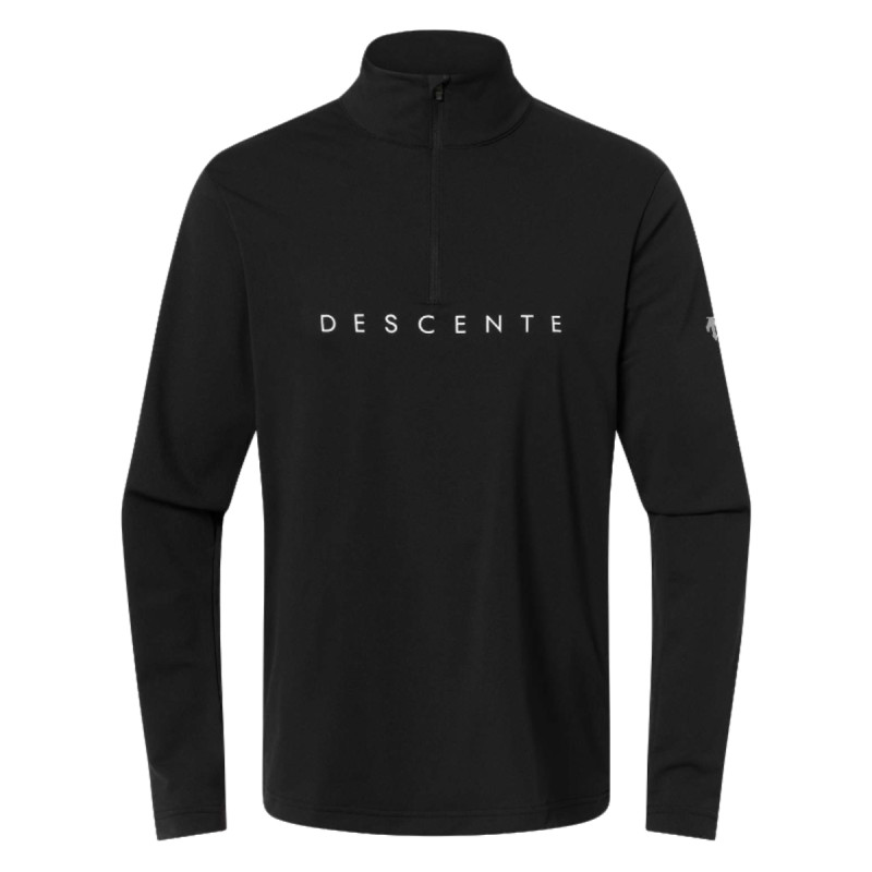 Pánská lyžařská mikina Descente T-NECK CHEST LOGO  - černá